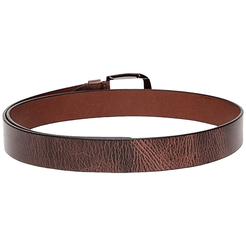 Teakwood Leathers Brown Solid Leather Narrow Belt, 1 pc (Size - 38 cm) 