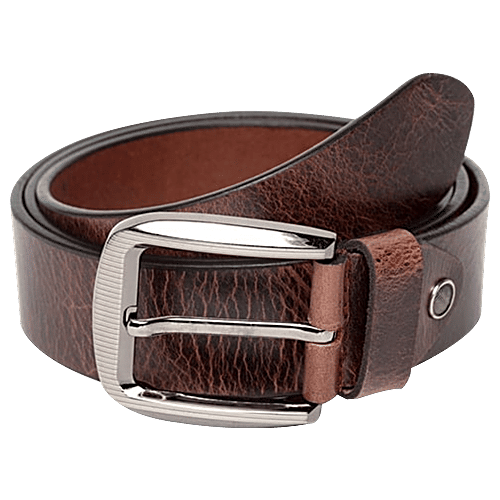 Teakwood Leathers Brown Solid Leather Narrow Belt, 1 pc (Size - 44 cm) 