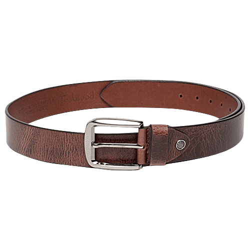 Teakwood Leathers Brown Solid Leather Narrow Belt, 1 pc (Size - 44 cm) 