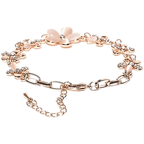 Youbella Stylish Fancy Party Wear Jewellery Gold-Plated Flexible Fit Bracelet, 1 pc