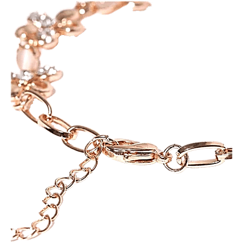 Youbella Stylish Fancy Party Wear Jewellery Gold-Plated Flexible Fit Bracelet, 1 pc