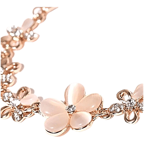 Youbella Stylish Fancy Party Wear Jewellery Gold-Plated Flexible Fit Bracelet, 1 pc