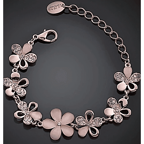 Youbella Stylish Fancy Party Wear Jewellery Gold-Plated Flexible Fit Bracelet, 1 pc