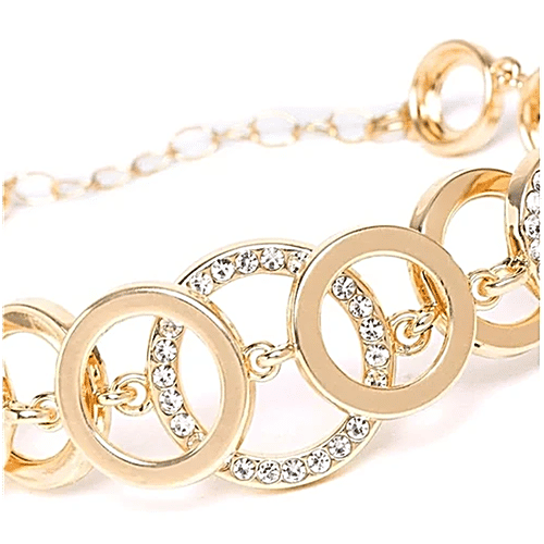 Youbella Stylish Party Wear Jewellery Gold-Plated Flexible Fit Bracelet, 1 pc  