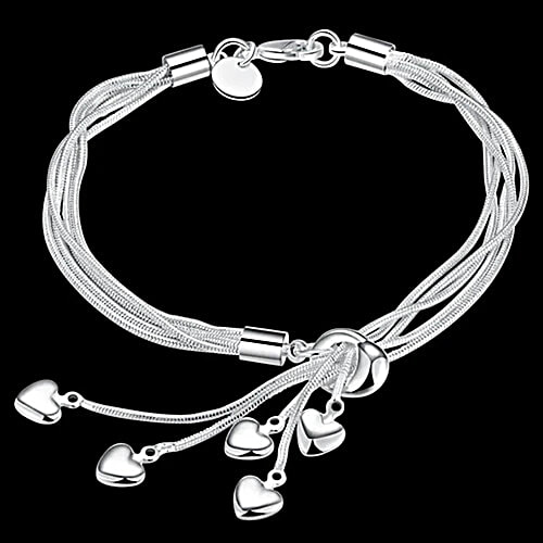 Youbella Stylish Latest Design Jewellery Silver-Plated Charms Bracelet, 1 pc  