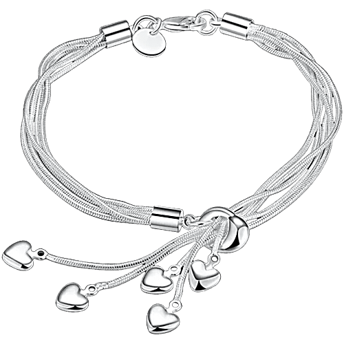 Youbella Stylish Latest Design Jewellery Silver-Plated Charms Bracelet, 1 pc  