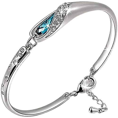 Youbella Stylish Fancy Party Wear Jewellery Silver-Plated Classic Bracelet, 1 pc  