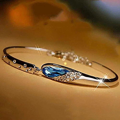 Youbella Stylish Fancy Party Wear Jewellery Silver-Plated Classic Bracelet, 1 pc  