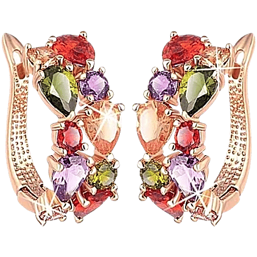 Youbella Stylish Fancy Gold-Plated Stud Earrings, 1 Pair