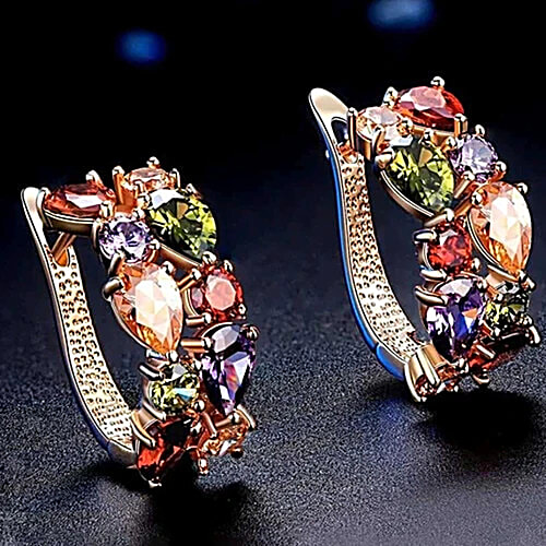 Youbella Stylish Fancy Gold-Plated Stud Earrings, 1 Pair