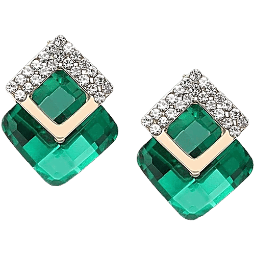 Youbella Stylish Gold-Plated Stud Earrings, 1 Pair