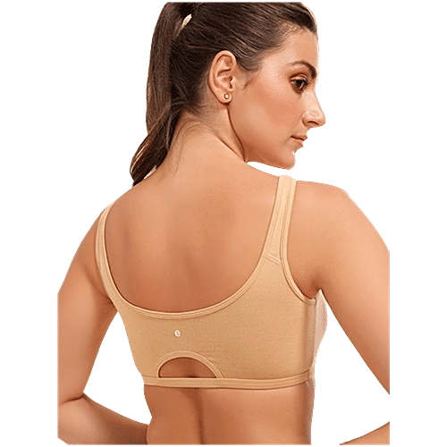 Enamor Beige Non Wired Non Padded Sports Bra, 1 pc (Size - S)