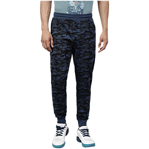 Alcis Soft Touch Navy Slim Fit Camo Print Sports Joggers, 1 pc (Size - 2XL)