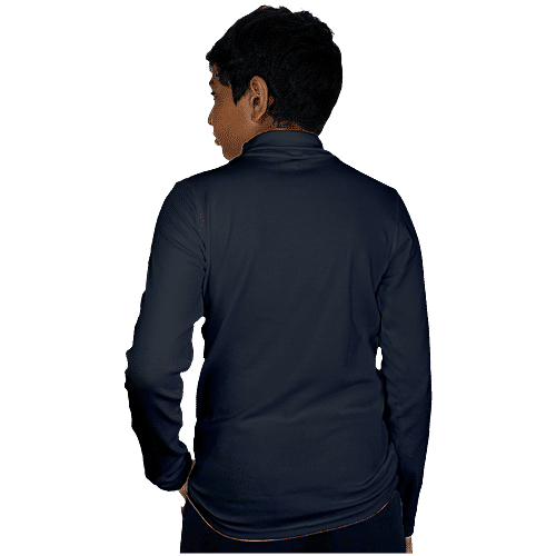 Kiddopanti Kids Black Solid Full Sleeves T-Shirt, 1 pc (6-8 Years) 