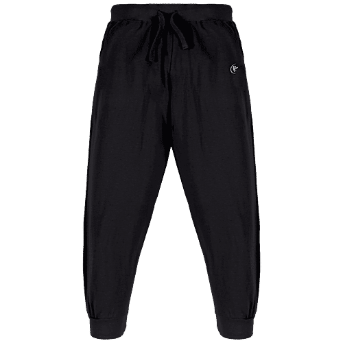Kiddopanti Kids Jet Black Solid Track Pants, 1 pc (3-4 Years) 