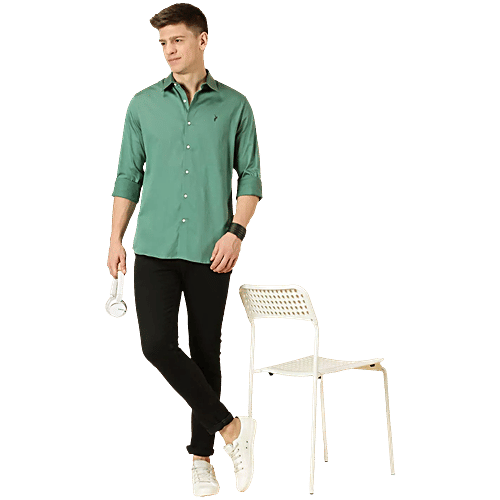 Thomas Scott Green Slim Fit Shirt, 1 pc (Size - L) 