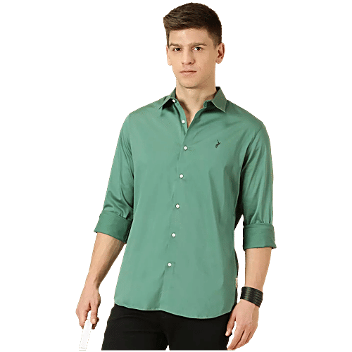 Thomas Scott Green Slim Fit Shirt, 1 pc (Size - L) 
