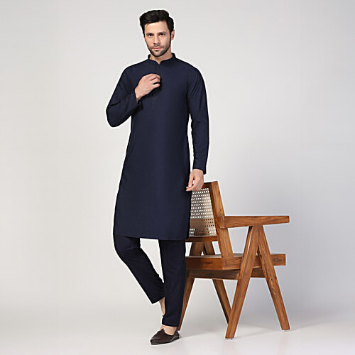 Kisah Blue Regular Fit Kurta, 1 pc (Size - XL)