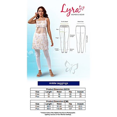 Lyra Women's Solid Ankle Length Legging - Maroon, 1 pc (Free Size)