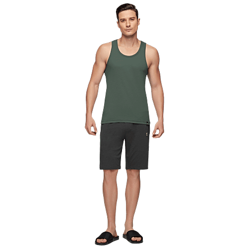 XYXX Black & Green Regular Fit Vest, 2 pcs (Size - L)