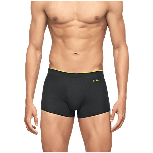 XYXX Grey & Black Mid Rise Trunks, 2 pcs (Size - XL) 