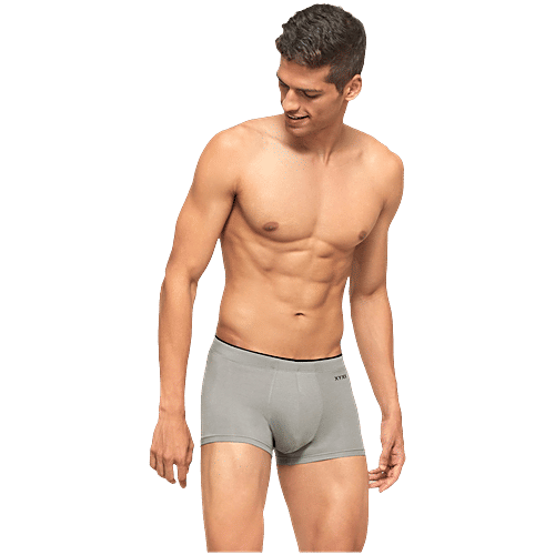 XYXX Grey & Black Mid Rise Trunks, 2 pcs (Size - XL) 