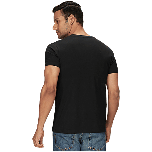 XYXX Pitch Black Cotton Regular Fit T-Shirts, 1 pc (Size - XL) 