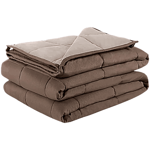 Bianca Silken Fibre Filling & Micro Fabric Reversible Single Comforter - Choco & Peach, 1 pc