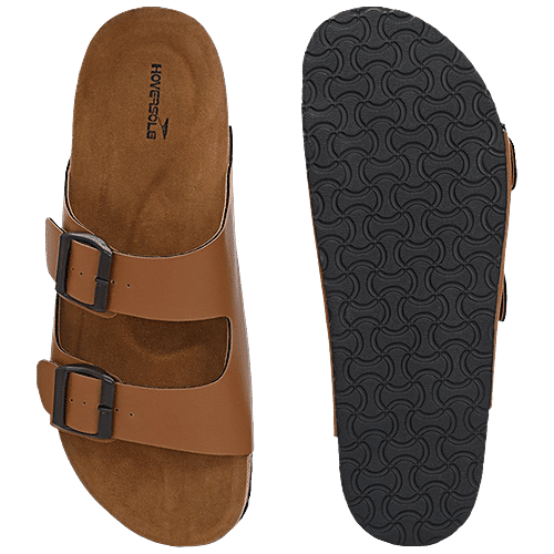 Hoversole Men's Tan Cork Casual Sandals, 1 Pair (EURO-44/UK-10)