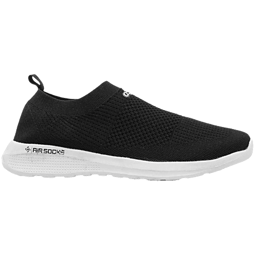 Asian Footwear Men's Black Walking Shoes, 1 Pair (UK/IND-10)