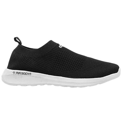 Asian Footwear Men's Black Walking Shoes, 1 Pair (UK/IND-7) 