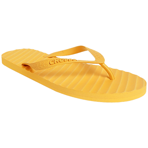 Chupps Men's Banana Leaf Monocrome Gold Fusion Flip Flops, 1 Pair (UK/IND-9)