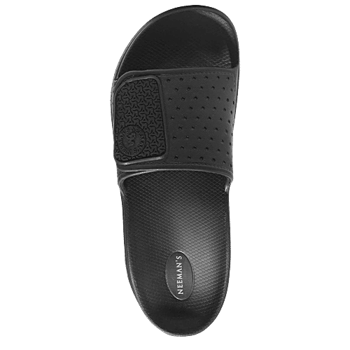 Neeman's Men's Black Slides, 1 Pair (UK/IND-7) 