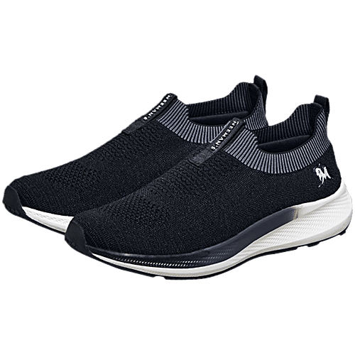 Neeman's Men's Grip Fit Black Walking Shoes, 1 Pair (UK/IND-10) 