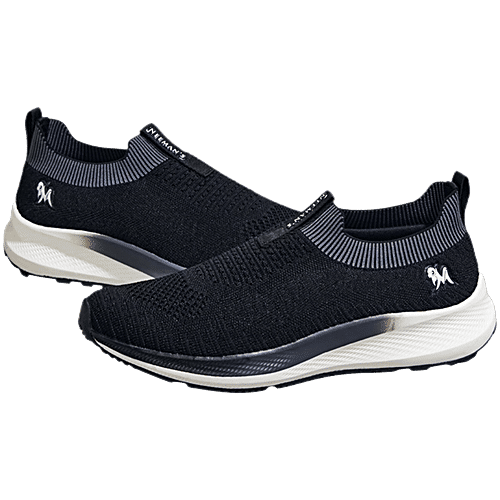 Neeman's Men's Grip Fit Black Walking Shoes, 1 Pair (UK/IND-10) 