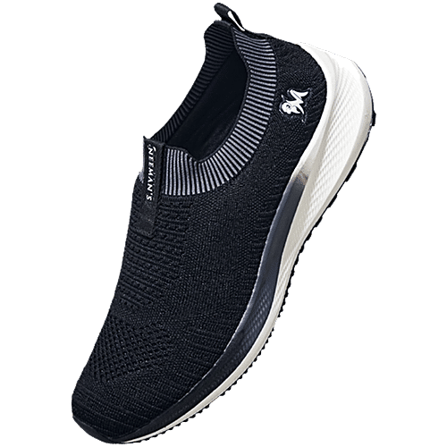 Neeman's Men's Grip Fit Black Walking Shoes, 1 Pair (UK/IND-10) 