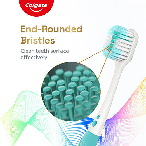 Colgate Total Ultra Soft Toothbrush, 2 pcs (Get Free 16 g Toothpaste) 2x More Bristles, Rapid Foaming Action