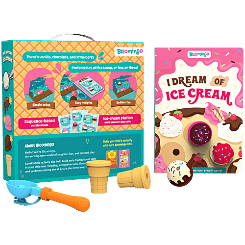 Bloomingo I Dream Of Ice Cream DIY Toy Set - 3 to 7 Years, 1 pc Ice Cream Station, Sequence Based Puzzles Inside
