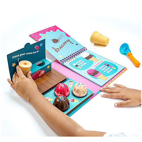 Bloomingo I Dream Of Ice Cream DIY Toy Set - 3 to 7 Years, 1 pc Ice Cream Station, Sequence Based Puzzles Inside