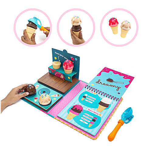 Bloomingo I Dream Of Ice Cream DIY Toy Set - 3 to 7 Years, 1 pc Ice Cream Station, Sequence Based Puzzles Inside