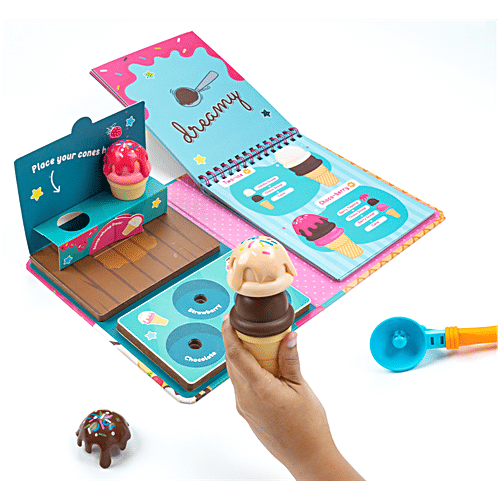 Bloomingo I Dream Of Ice Cream DIY Toy Set - 3 to 7 Years, 1 pc Ice Cream Station, Sequence Based Puzzles Inside