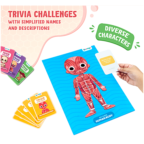 Bloomingo My Super Human Body Magnetic Puzzle & Trivia Cards, 1 pc  STEM Puzzles, Human body Basic Anatomy For Kids