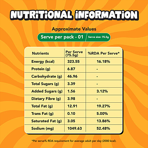 Wok Tok by Veeba Masala Instant Cup Noodles, 75.5 g No Palm Oil, Maida or Added MSG