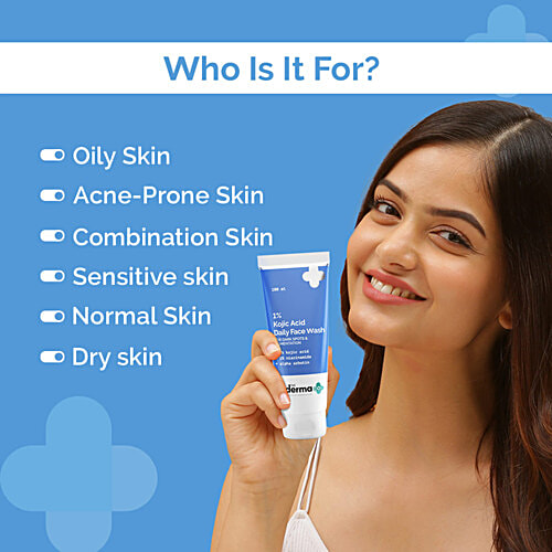 The Derma Co 1% Kojic Acid Daily Face Wash For Dark Spots & Pigmentation, 100 ml  1% Kojic Acid, 1% Niacinamide, Alpha Arbuti