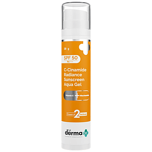 The Derma Co C-Cinamide Radiance Sunscreen Aqua Gel, 50 g  