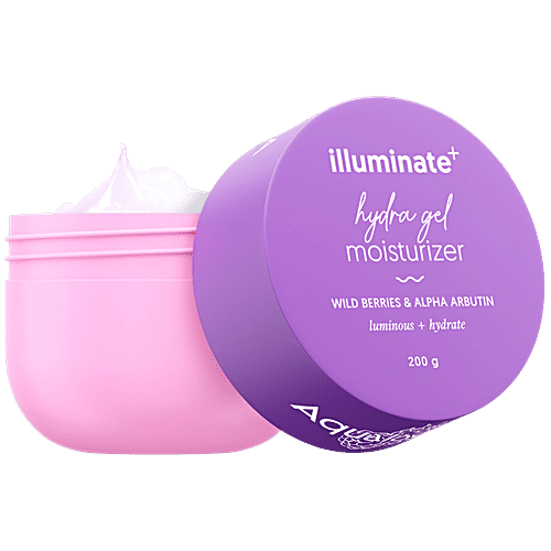 Aqualogica Illuminate+ Hydra Gel Moisturizer - Wild Berries & Alpha Albutin, 200 g