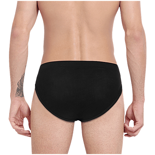 Pepe Jeans Black Cotton Comfort Fit Briefs, 1 pc (Size - 2XL)