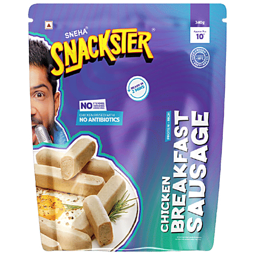 Sneha Snackster Chicken Breakfast Sausage, 340 g  Ready in 2 minutes