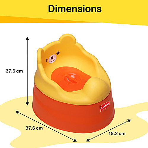 LuvLap Adaptable 2 In 1 Plastic Potty-Training Seat - With Detachable Bowl, For 1+ Year, Orange & Yellow, 1 pc  Suitable For Potty Training Of Boys & Girls