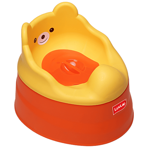 LuvLap Adaptable 2 In 1 Plastic Potty-Training Seat - With Detachable Bowl, For 1+ Year, Orange & Yellow, 1 pc  Suitable For Potty Training Of Boys & Girls